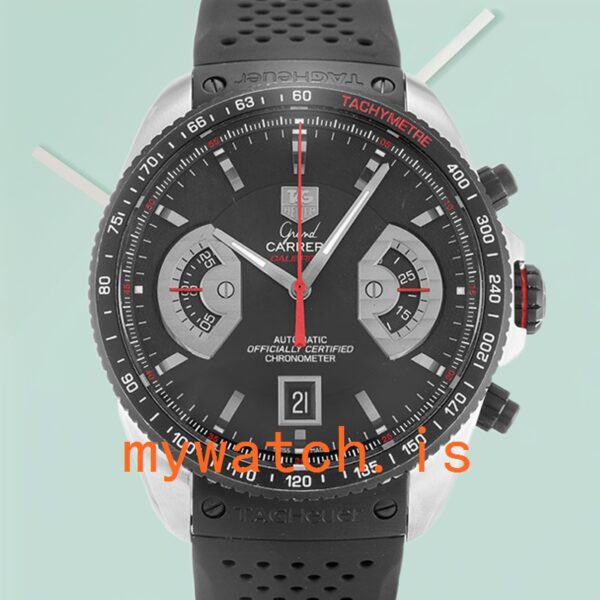 Tag Heuer Grand Carrera 43mm Mens CAV511C.FT6016 Silver-tone: A Timeless Masterpiece