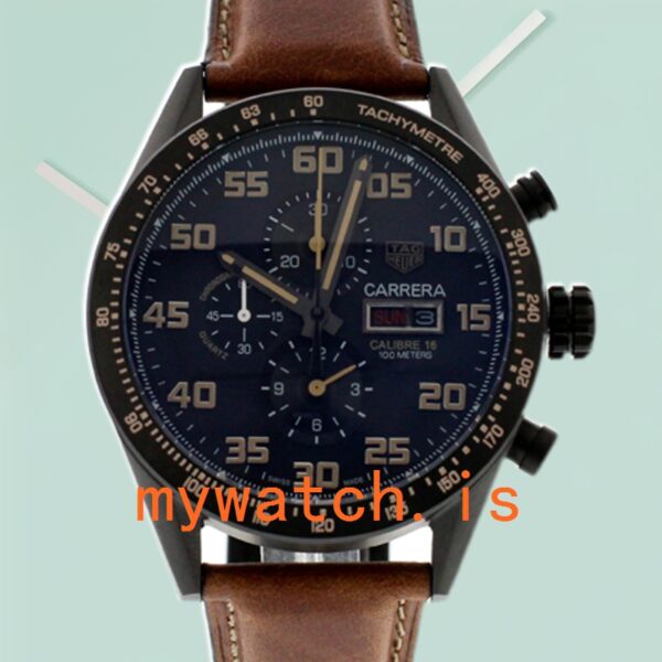 Tag Heuer Carrera Mens 43mm CV2A84.FC6394 Leather Strap: A Timeless Masterpiece