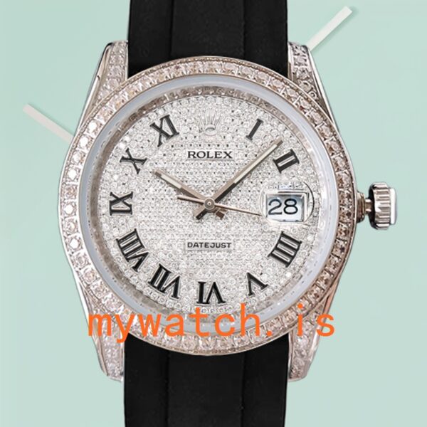 Rolex Datejust 116200 Mens 40mm Diamond Paved Dial Silver-tone: Genuine vs. Replica