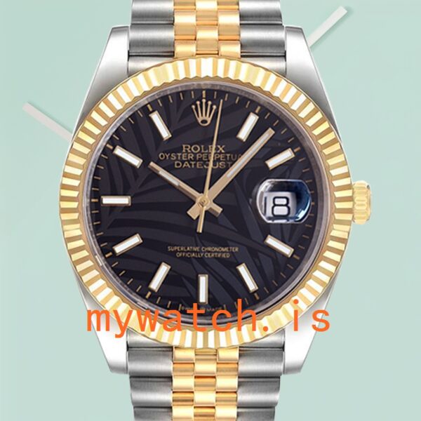 Rolex Datejust Mens 126233 41mm Black Palm Motif Dial: Genuine vs. Replica