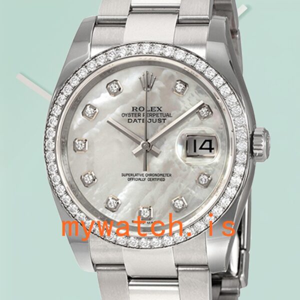 Rolex Datejust 116244MDO 36mm Mens Diamond Bezel Silver-tone: A Timeless Masterpiece