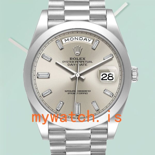 Rolex Day-Date Mens 40mm m228206-0012 Silver Dial Stainless Steel: A Timeless Masterpiece