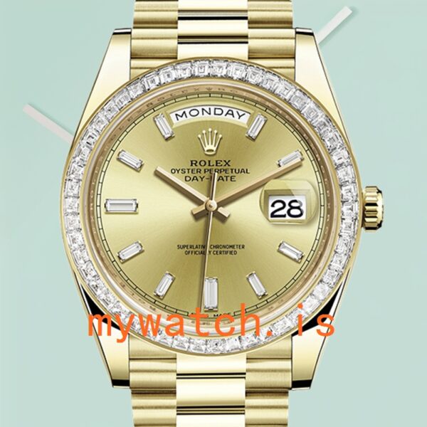 Rolex Day-Date 228398TBR-0002 40mm Mens President Bracelet: Genuine vs. Replica