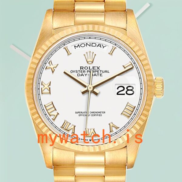 Rolex Day-Date 36mm Mens 128238 White Dial Stainless Steel: A Timeless Masterpiece