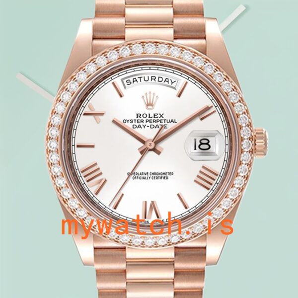 Rolex Day-Date Mens 40mm m228345rbr-0012 White Dial: Genuine vs. Replica Analysis