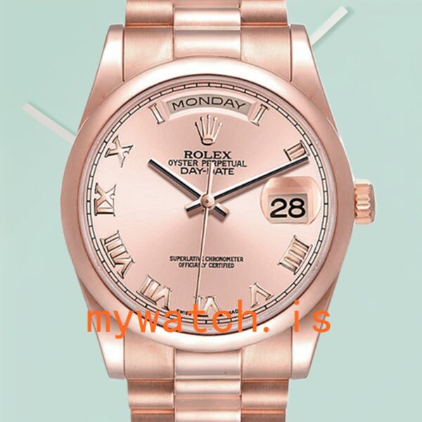 Rolex Day-Date 118205 Mens 36mm Automatic President Bracelet/Oyster Bracelet: Genuine vs. Replica