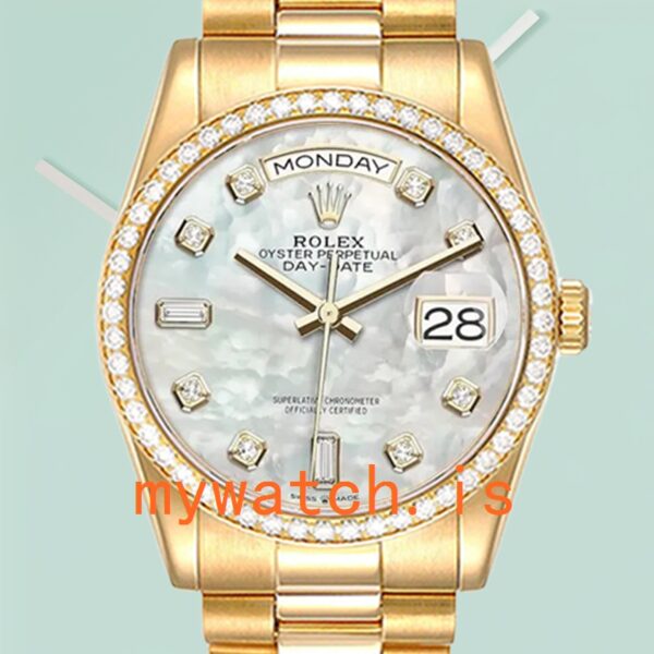 Rolex Day-Date Mens m128348rbr-0017 36mm Gold-tone: Genuine vs. Replica Analysis
